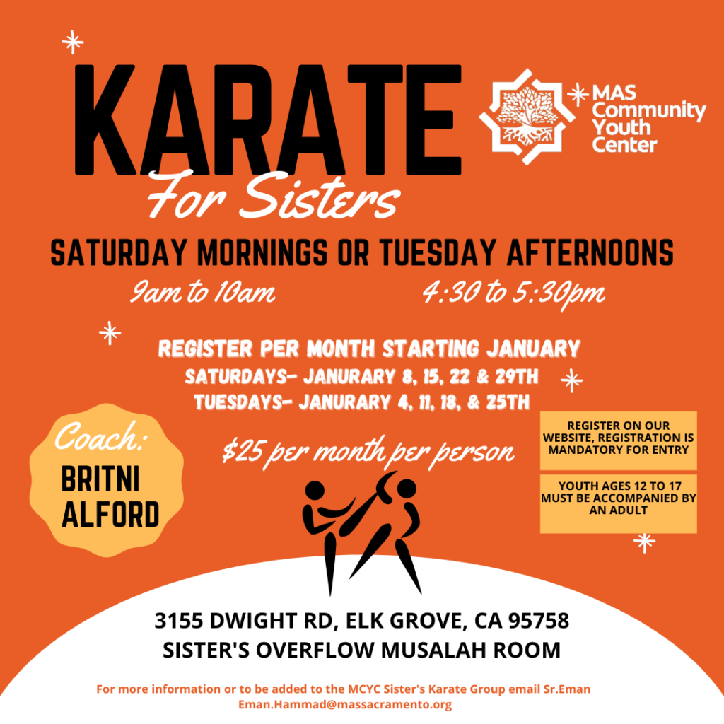 Sister's Karate Saturdays January 2022 MAS Sacramento