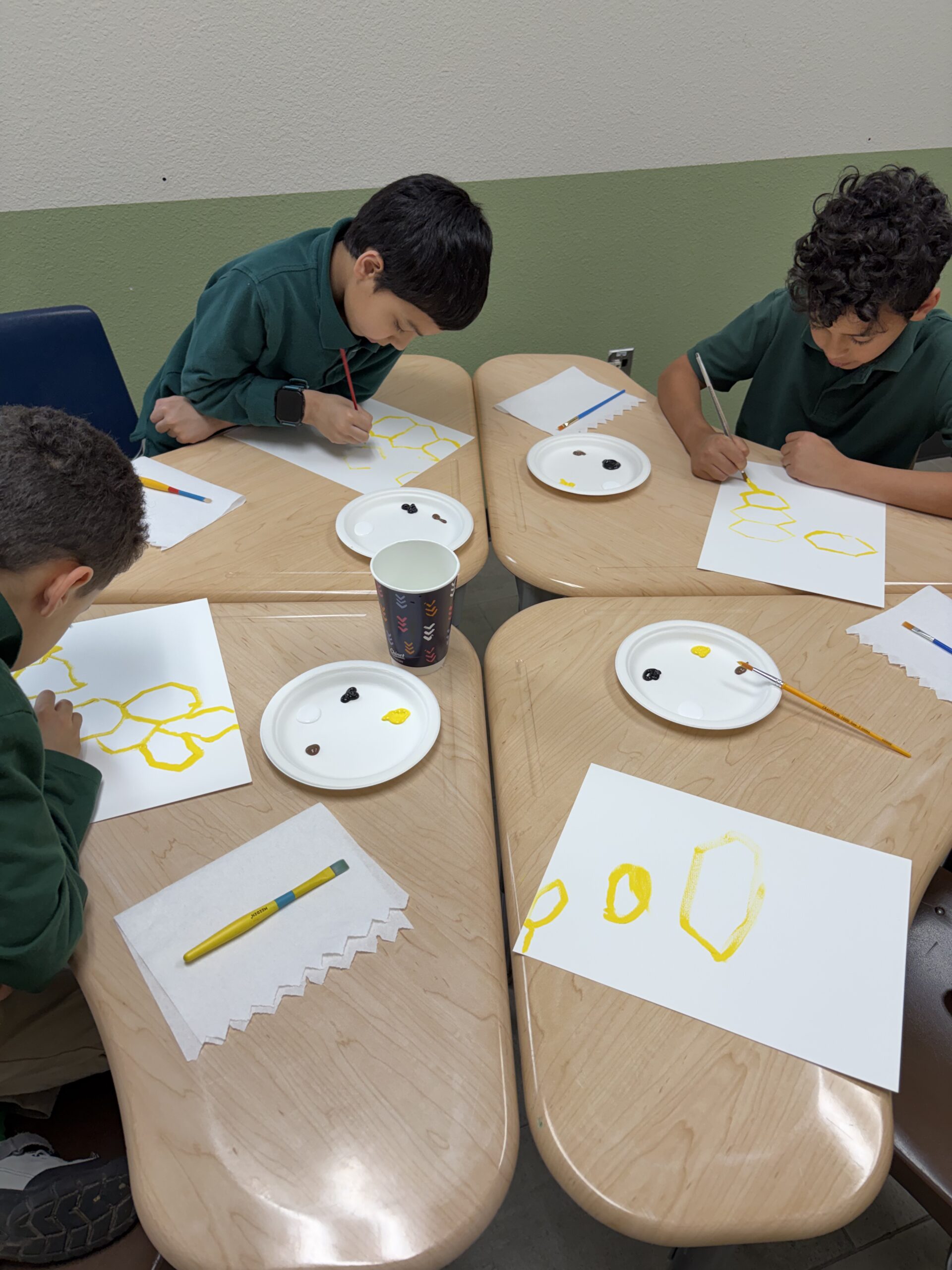 Strive students creating art together